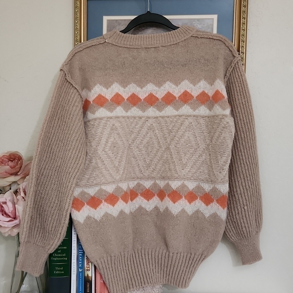 Soft Small/Medium Sweater With Baloon Sleeve Cozy Fall Winter Lagenlook - Picture 11 of 13
